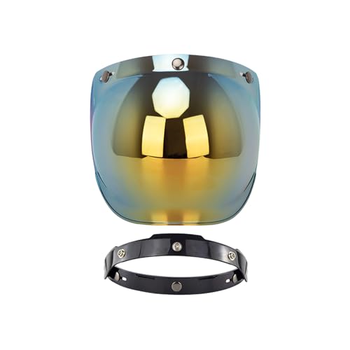 Générique Écran De Visage Pour Casque De Moto | Visière Colorée,Verre Bombé Visière Ouverte Pour Conduite Autoroutière Trajets Longue Distance Nuit...
