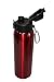Aquatix Crimson Red Insulated FlipTop Ultimate Sport Bottle 21 Ounce Pure Stainless Steel