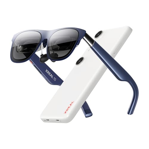 XREAL 1S AR Brille Bundle XREAL Beam Pro WiFi 6G+128G, für iPhone 17/16/15, mit REAL 3D, Spatial Computing Gerät
