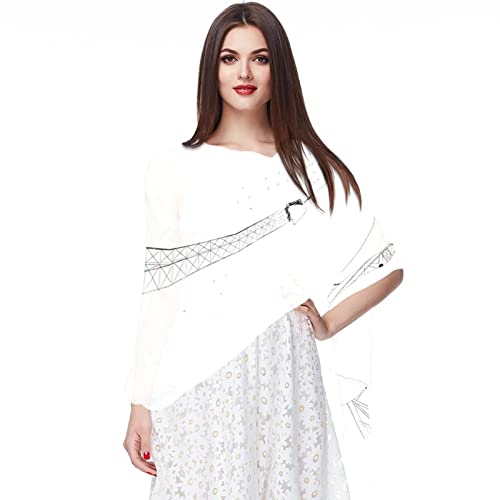 Foulard de Thanksgiving en mousseline pour femme écharpe longue multicolore