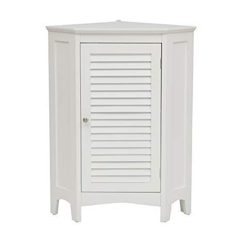 Glacer Bathroom Corner Cabinet, Floor Storage Cabinet With Shutter Door & Adjustable Shelf For Bathroom, Living Room, Bedroom, 25 X 17.5 X 32 Inches (White) #TOP7