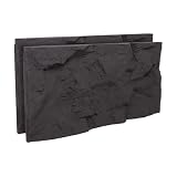 FRANKYSTAR Rushmore - Set 2 pannelli decorativi 3D da parete 120x60x9 cm effetto pietra impermeabili per interno e esterno in PU Grigio Antracite