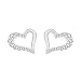 Produktbild 925 Sterling Silber herzförmige Ohrringe, Richaa koreanischen Stil hypoallergen Zirkon Liebe Ohrringe Set Geschenk für Freundin, Freund und Familie