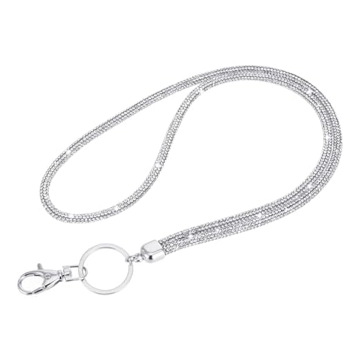 Glitzer Handykette Universal, Schlüsselanhänger Glitzer Kartenhalter Schlüsselband Ausweishülle mit Band Glitzer Strass Lanyard Schlüsselband Schlüsselbänder zum Umhängen ID-Kartenhalter Lanyard