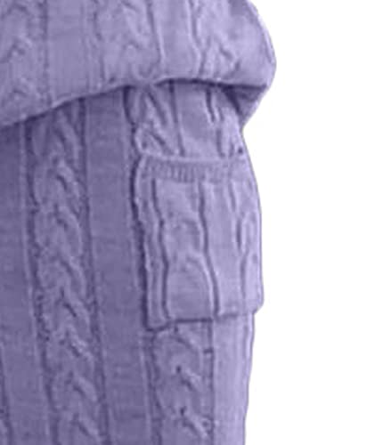 Image of Sexyshine Women's Cable Knit Long Skirt 2 Piece Outfit Chunky Oversized Pullover Sweater Top and Long Pencil Skirt Sets
