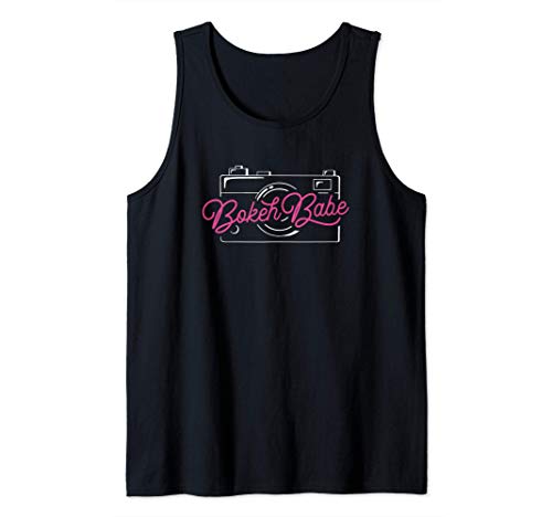 Photographer Bokeh Babe Photography Camera Lens Aperture Tank Top