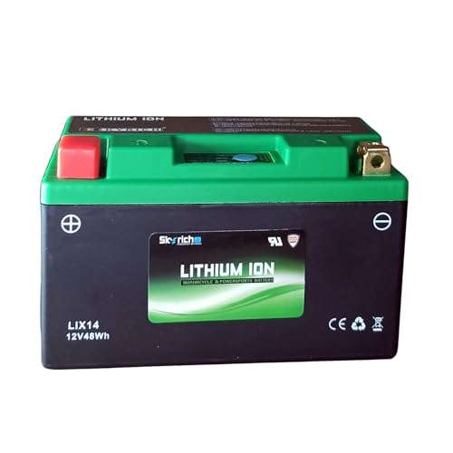 Bateria SkyRich Lítio – LIX14 – CCA 200A (CTX9L-BS / YT9B-BS / YTX12-BS / YTX14-BS)