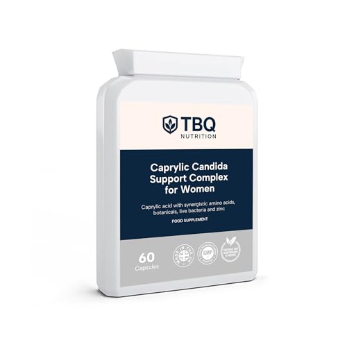 Caprylic Complex – 60 Capsules for Candida & Gut Health Support | with Oregano, Garlic, Rosemary, Aloe Vera & Friendly Bacteria | Zinc for Immune Protection | Made in The UK