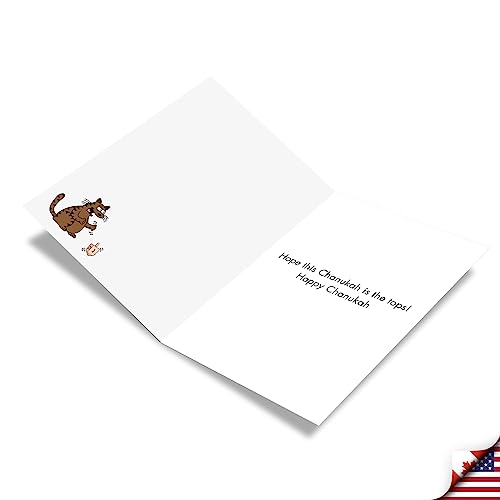 Nobleworks - 1 Hanukkah Greeting Card With Envelopes, Jewish Humor Holiday Card For Kids, Men And Women (1 Card) - Little Dreidel C9499Hkg #TOP1