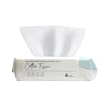 Disposable Face Towels, 60 Count Soft Pure Cotton Dry Wipes for Sensitive Skin, Unscented Biodegradable Cotton Tissues Wet and Dry Use for Baby and Make-Up Remover Wipes