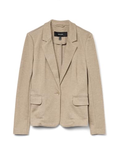 VERO MODA Damen VMJULIA LS Blazer JRS NOOS 10154123, Silver Mink/Melange, 38