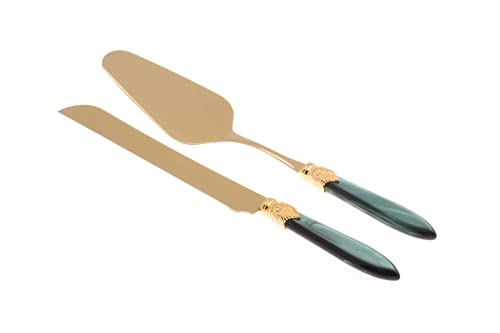 Couverts de table Rivadossi Laura Oro vert pour dessert - 2