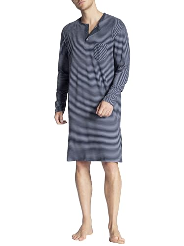 Men's Relax Streamline Cotton Nightshirt, 31267, Dark Sapphire, L