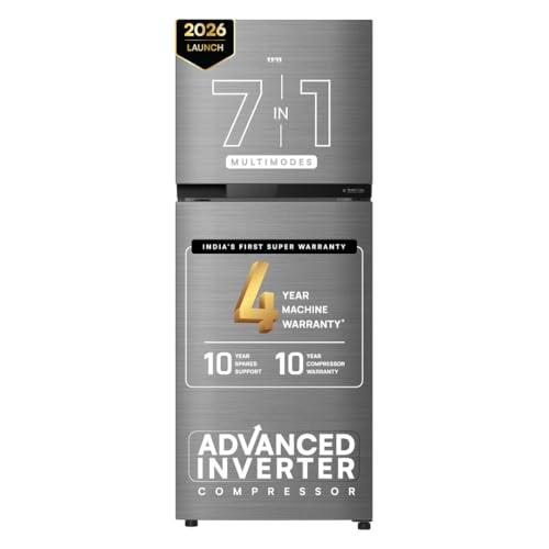 Image of IFB 241L 2 Star 7-in-1 Multi Mode, Advanced Inverter Frost-Free Double Door Refrigerator with 30 Hrs Cooling Retention & 4 Year Super Warranty (2026, IFBFF-291BYBSE, Brush Grey)