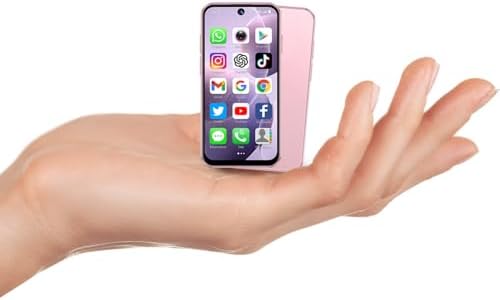 Mini Phone 3.88-inch HD Touch Screen Mini Smartphone, Supporting Dual SIM Cards and Dual Standby 2GB+16GB, Face Recognition Unlock, Android Phone Suitable for Students (Pink)