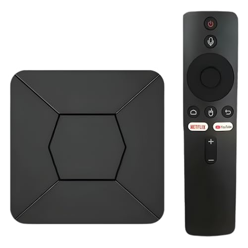 Android TV Box 4K with Chromecast, Smart TV Box Streaming Device, WiFi & Bluetooth, Google Assistant, Netflix Support, Multimedia Player, IPTV Ready, Home Entertainment...