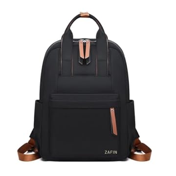 Mochila Feminina Escolar Grande Capacidade Bolsa Faculdade Viagem Resistente Confortável Impermeável Moda Multiuso Ideal para Laptop Trabalho Estudantes e Aventura -ZAFIN (Preto)
