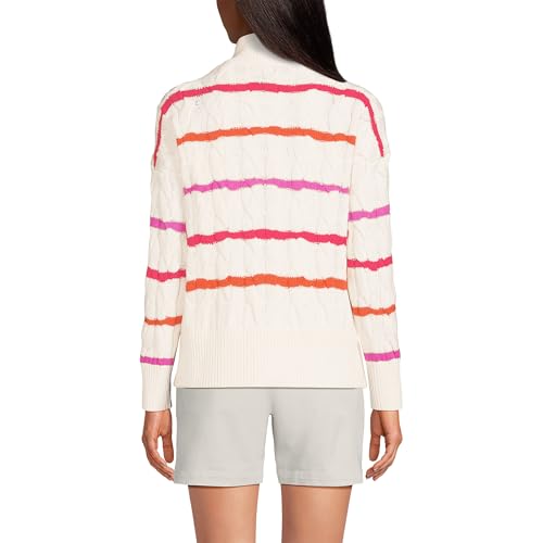 Lands' End Women's Drifter Cotton Quarter Zip Pullover Sweater2