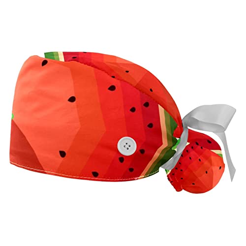 Chapeaux bouffants pastèque JDEZ : lot de 2 casquettes de travail