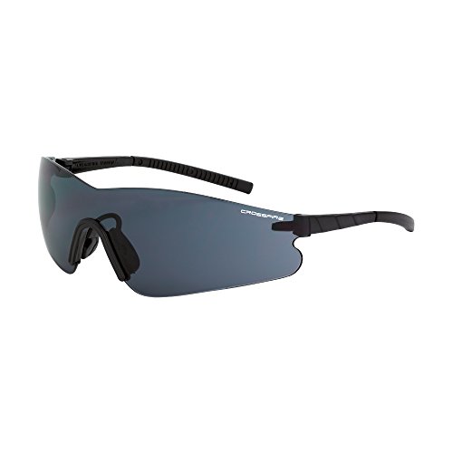 Crossfire Eyewear 3021 AF Blade Safety Glasses with Black Frame and Smoke Anti-Fog Lens