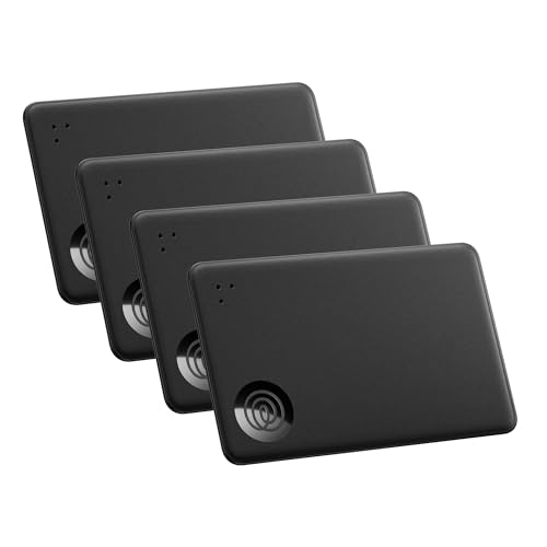 Image of Life360 Tile Slim Bundle - Wallet Finder, Bluetooth Tracker and Item Locator for Luggage Tags, Passports and More. Both iOS and Android Compatible. Phone Finder. 4-Pack (Black)