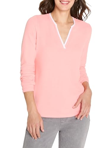 Image of NIC+ZOE Cozy Jersey Double Layer Split Neck Tee