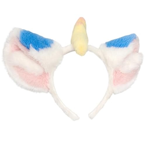 Fun Ears Plush Headbands Face Washing High Elasticity Hairband Portable for Women Children Sensitive Skin Face Wash Hair Band
