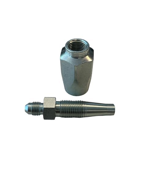 Image of 3 /8 inch Hose x 1 /4 inch Male JIC Reusable Hydraulic Hose Fitting | R2 /R16 Hose Assembly & Repair | Steel Field-Attachable 37 Flare Hydraulic Hose End