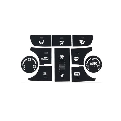 Kit autocollants boutons clim Buick Encore finition premium pour radio et console centrale
