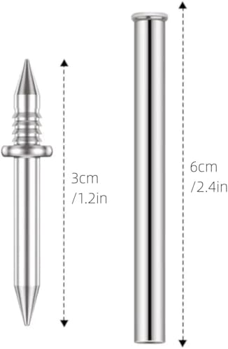 Clavos de doble cabeza sin marcas, sin óxido, para fijación sin rastro, 400 piezas, metal para madera miniatura 5