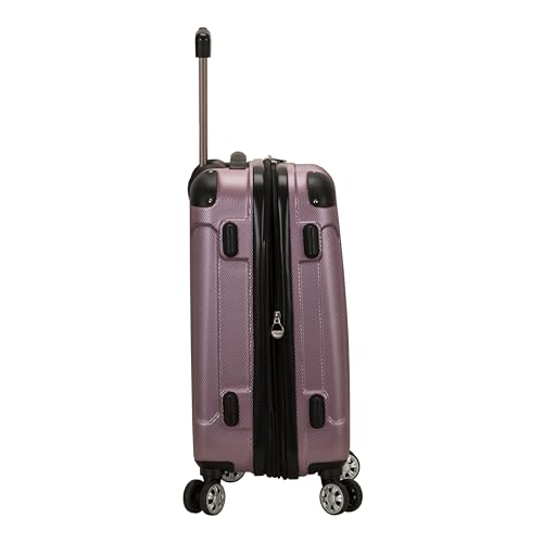 Image of Rockland London Hardside Spinner Wheel Luggage Set, Pink, Carry-On 20-Inch and Tote 14-Inch (F1902-PINK)