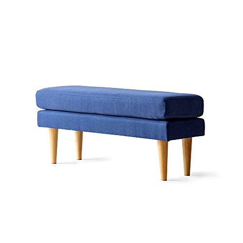 エア・リゾーム ダイニングチェア ベンチ ソファベンチ 食卓椅子 ポケットコイル ダイニングベンチ LAURU(ラウル) ブルー