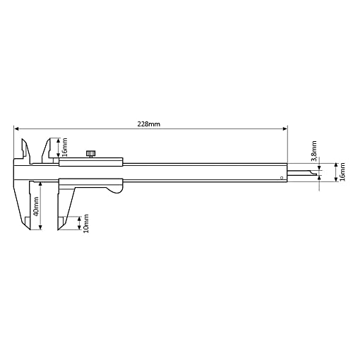 MAHR 16 FN Messschieber 150 mm mit Feststellschraube