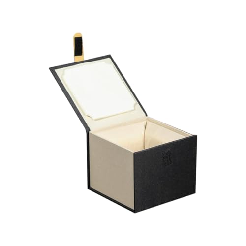 DOITOOL Caja Decorativa para Té de Tela y Piel Sintética, Tamaño 11x11x10 Cm, Estuche para Guardar Tazas y Jarros, Adecuado para Embalaje y Almacenamiento en Hogar y Regalos