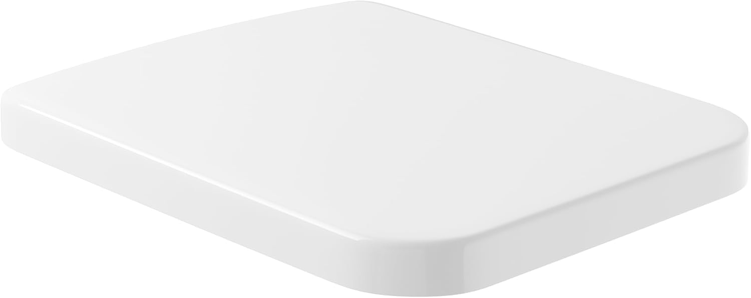 Villeroy & Boch Architectura Toilet seat, Toilet lid with Soft-Closing Mechanism, Removable Toilet seat Made from Break-Proof Duroplast, Toilet lid Original Spare Part, Rectangular, White Alpine