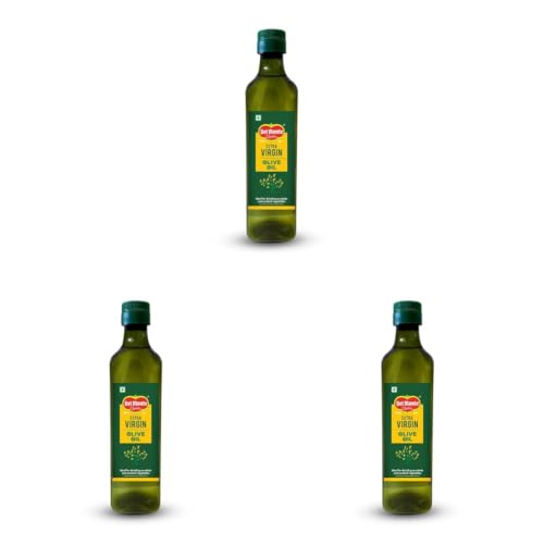 Image of Delmonte Extra Virgin Olive Oil (Imported)|Cold Extracted from A1 Grade Olives|Pure & Unrefined|Cholesterol & Trans Fat-Free,Natural Antioxidants,Rich in Vitamin E & K|500 Ml Pet Bottle. (Pack of 3)