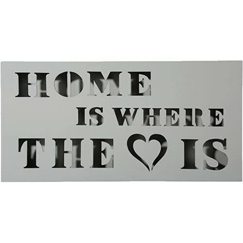 Image of 10 Led Grey Wooden Plaque Sign - With Message, Home Is Where The Heart Is | Light Up Decoration | Family, Friends | Xmas, Keep Sake, Gift | House Warming