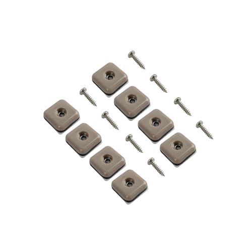 Shepherd Hardware 9240 1-Inch Square Adhesive, Slide Glide Furniture Sliders, 8-Pack
