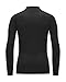 Poekuao Youth Thermal Compression Shirt Boys Long Sleeve Fleece Undershirt Lightweight Athletic Base Layer for Soccer Football Baseball Black XL