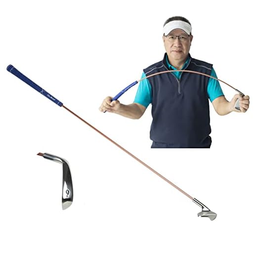 OLE ANDIGO Golf Swing Trainer 9 Iron Flexible Shaft Training Aid Golf Swing Training Club - Golf Training Equipment for Improve Strength Rhythm,Chipping,Half Swing,Full Swing Practice-Training Manual