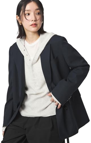 [ユナイテッドアローズ グリーンレーベル リラクシング] WEB限定＜at ease＞ワッフル フード ロングスリーブ カットソー 36121000048 2100 NATURAL(21) FREE