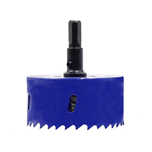 Image of Luomorgo 3 inch 75mm Hole Saw, 1 1 /4 inch Cutting Depth | HSS Bi-Metal, Hex Shank Drill Bit Adapter, For Wood Cornhole Boards Plastic Drywall Fiberboard