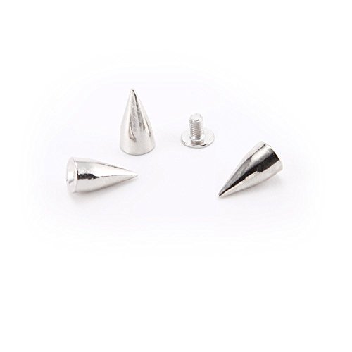 100 Sets Bullet Cone Spike And Stud Metal Screw Back For Diy Leather Craft Cool Rivets Punk Stud Coincal Layer - Silver, 7Mm X 15Mm #TOP1