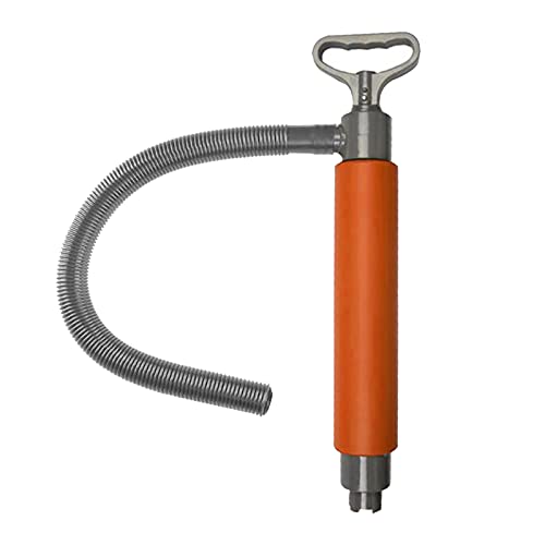 Kajak Bilgepumpe Manuelle Hand Wasserablaufpumpen mit Schlauch Bootszubehör Orange