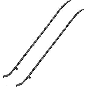 Pkgvis 2 PCS Tire Mount and Demount Iron, Tire Changing Removal Tool for Tubeless Tires, Tire Bar for Auto or Truck Maintenance, Replace Manual Tire Changer | 38 in x 4/5 in, Black