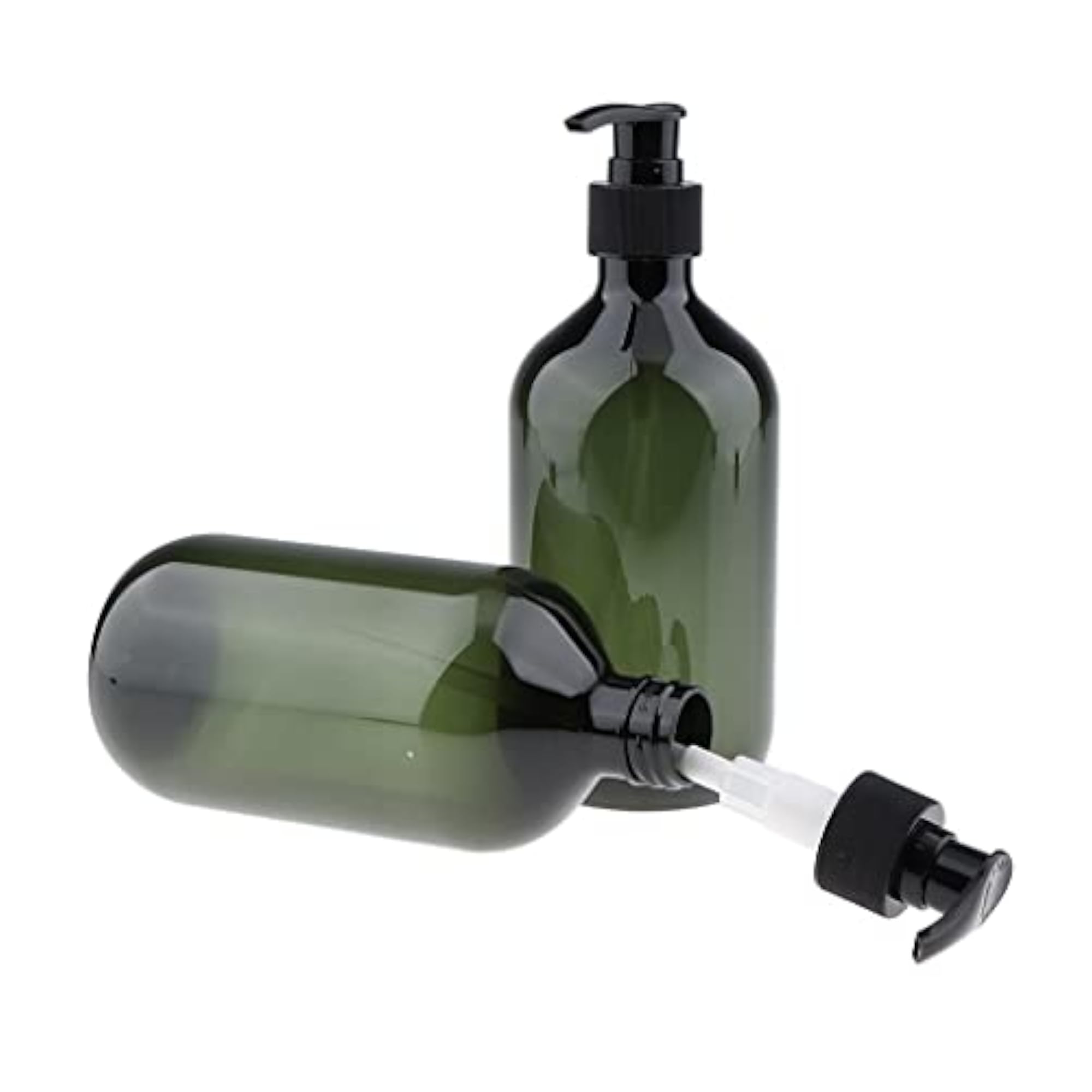 2X Empty Translucent PET Shampoo Conditioner Pump Bottles Container 500ml