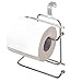 Basicwise Chrome Toilet Tissue Paper Roll Holder Dispenser, Over The Tank Two Slot Tissue Organizer,Silver