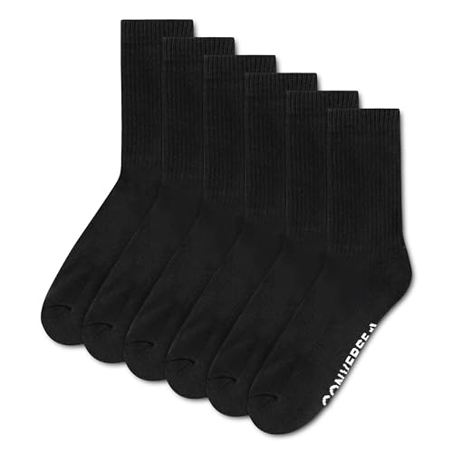 Best Socks for High Top Converse: Find Your Perfect Pair 11 Converse Men's Crew Sock, Black/6-Pack, One Size