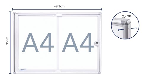 Tableau d'affichage Aluminium Maul 6820208 robuste pour notes et documents - 5