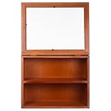 OSOLADY Vitrina de Madera Maciza Pequeña Puerta Acrílica Abatible, Organizador de Colecciones y Porta Cosméticos para Hogar